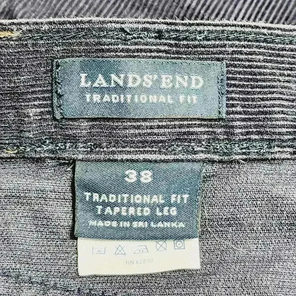 Lands End Traditional Fit Mens Corduroy Pants 38x 32 Waist Tapered Leg Dark Blue - Picture 3 of 8